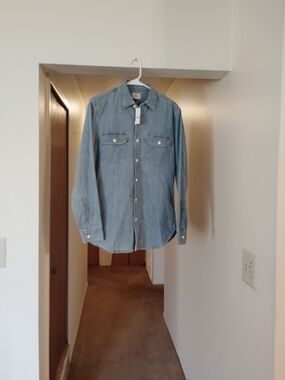 J. Crew Light Blue Denim Button-Down Shirt